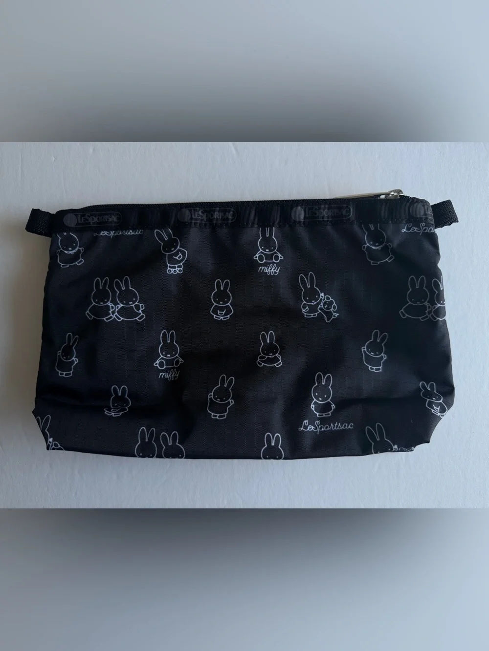 Lesportsac Cosmetic Clutch Miffy Black Stencil